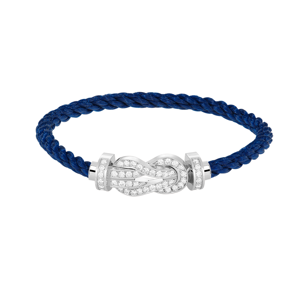 Pomuse Chance Armband mit großer 8-stelliger Schnalle und Diamanten, Silber