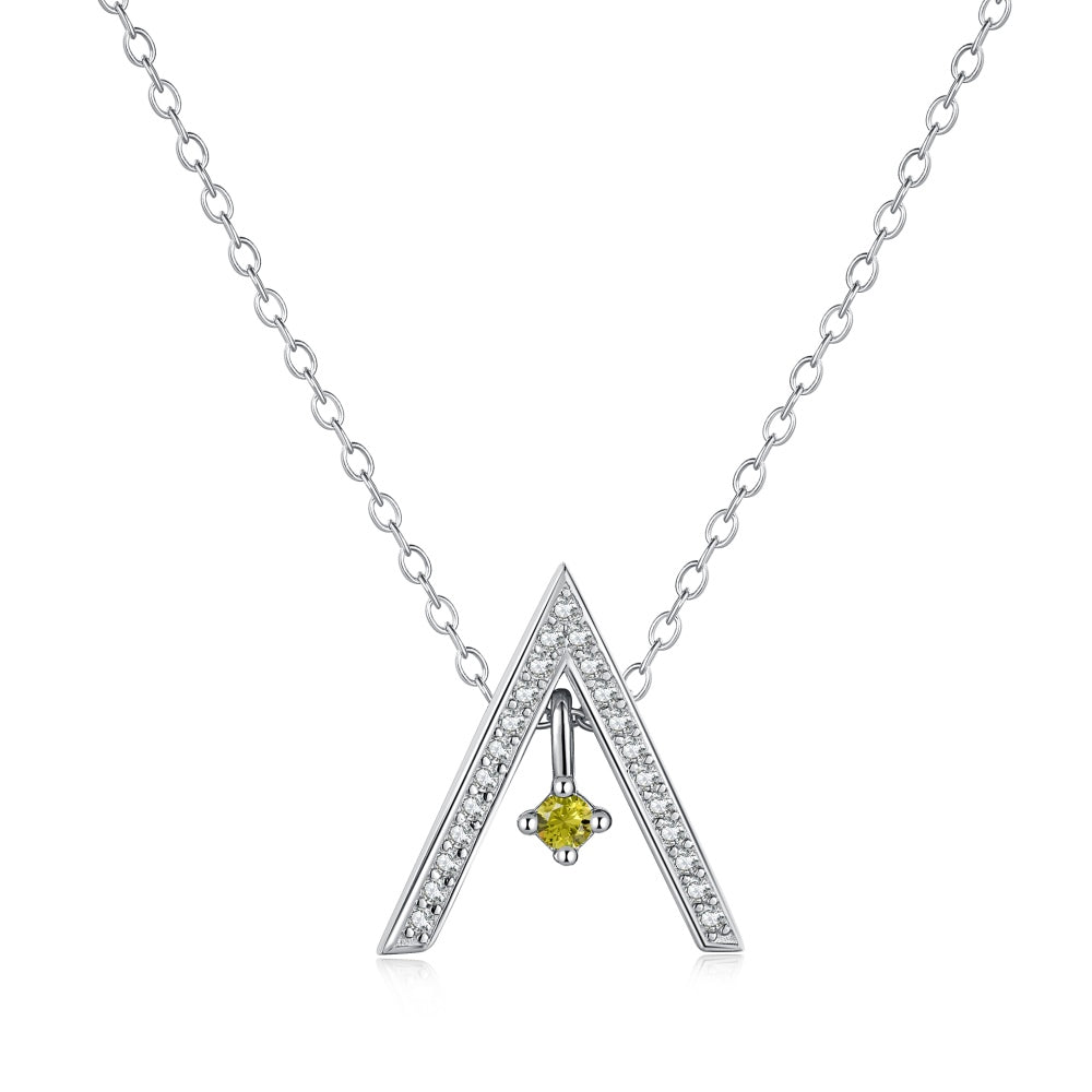 Pomuse Sparkling "A" Shape Necklace