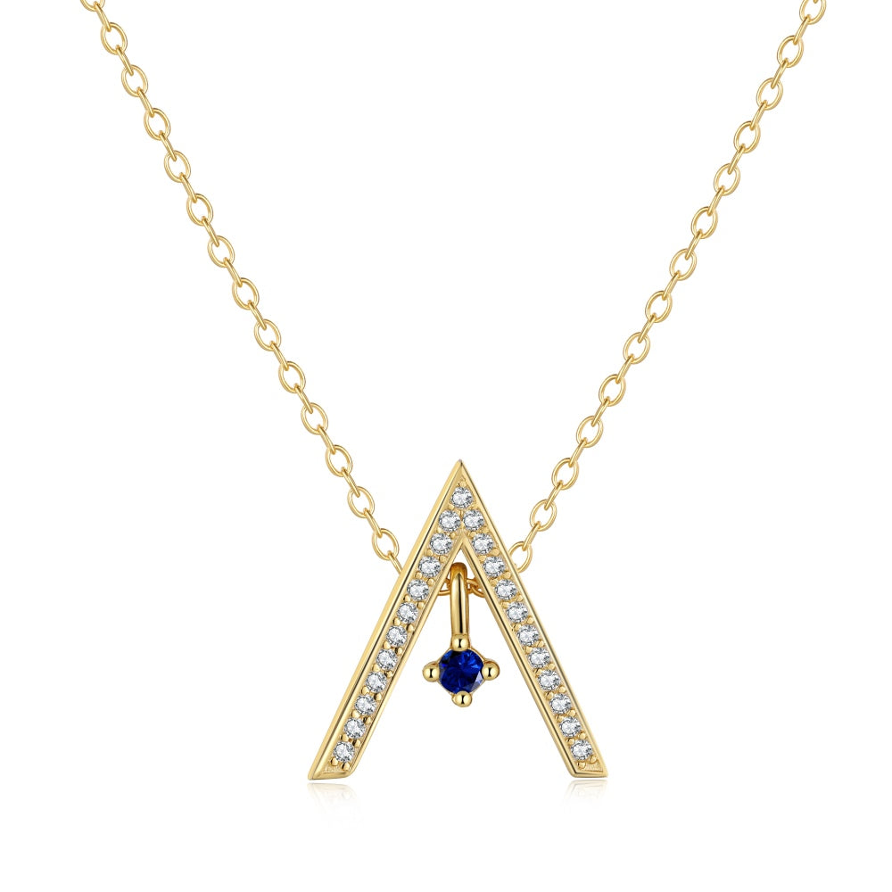 Pomuse Sparkling "A" Shape Necklace