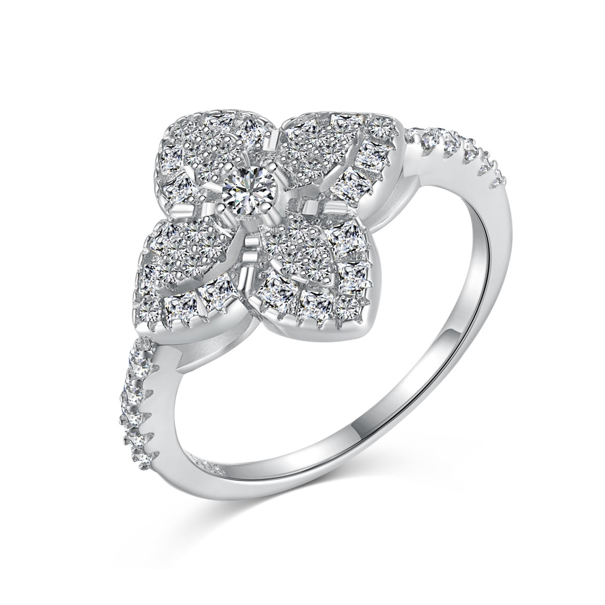 Pomuse Luxurious Colorful Flower Shape Banquet Ring