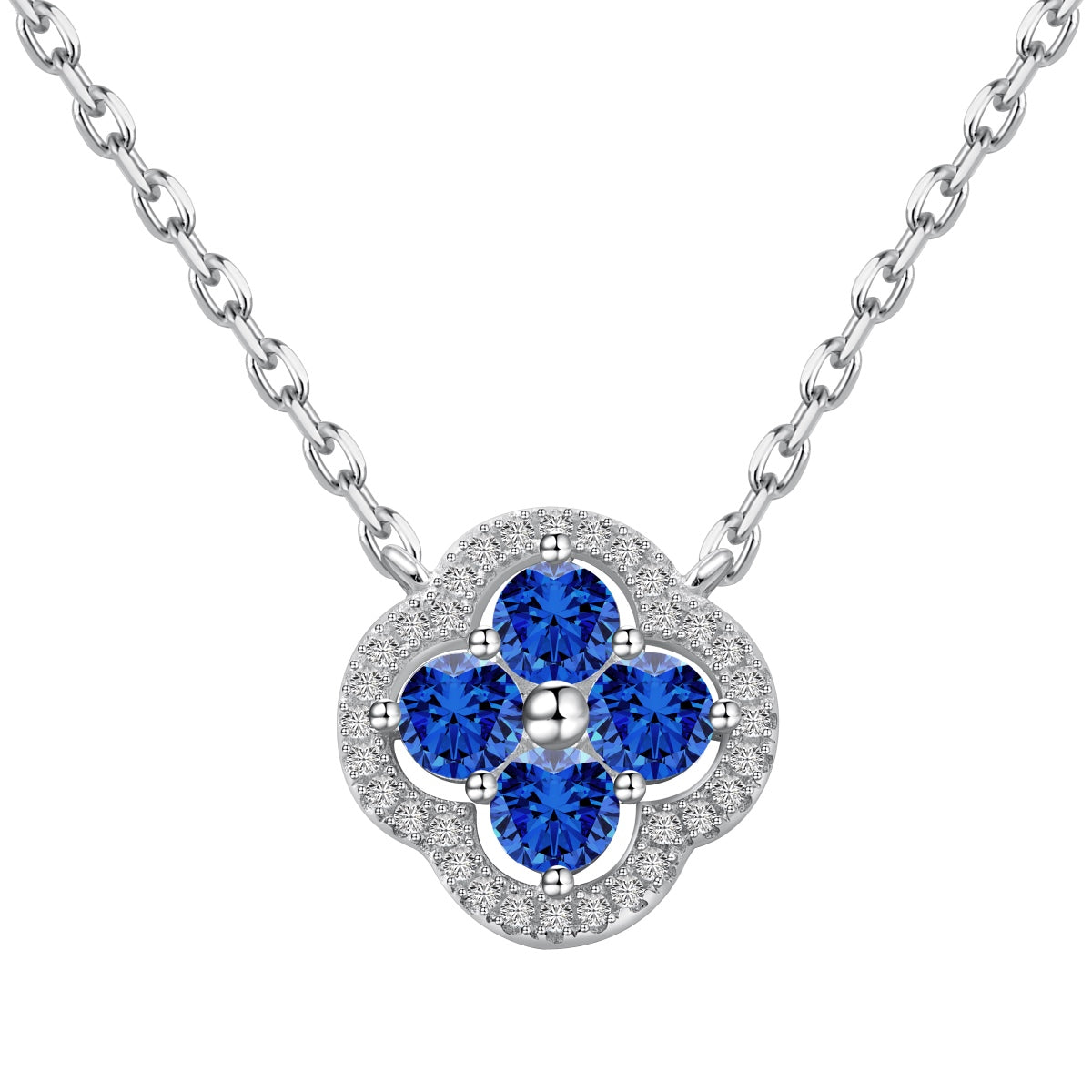 Pomuse – Exquisite Halskette mit vierblättrigem Kleeblatt-Blumendesign