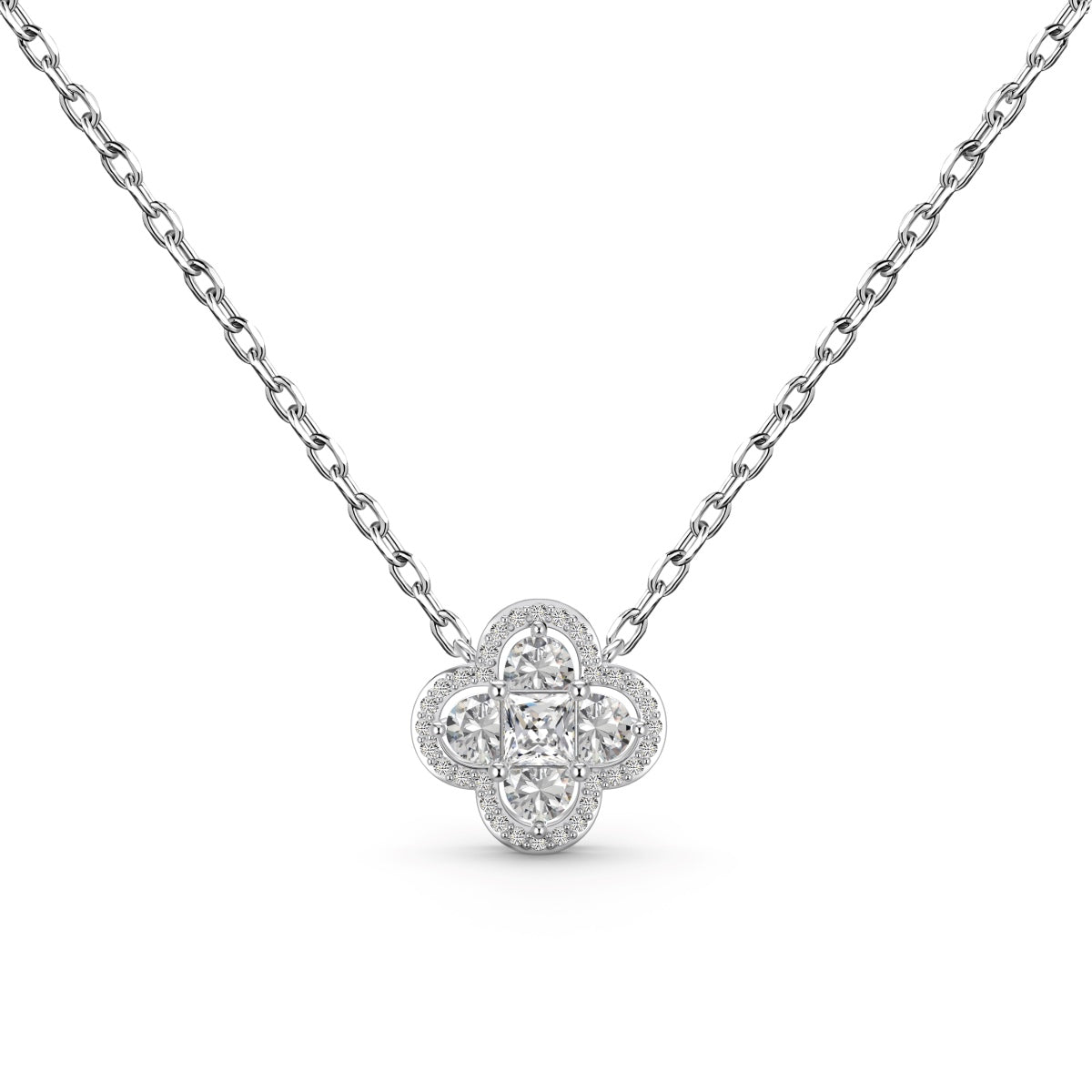 Pomuse Spliced Lucky Four-Leaf Clover Versatile Necklace
