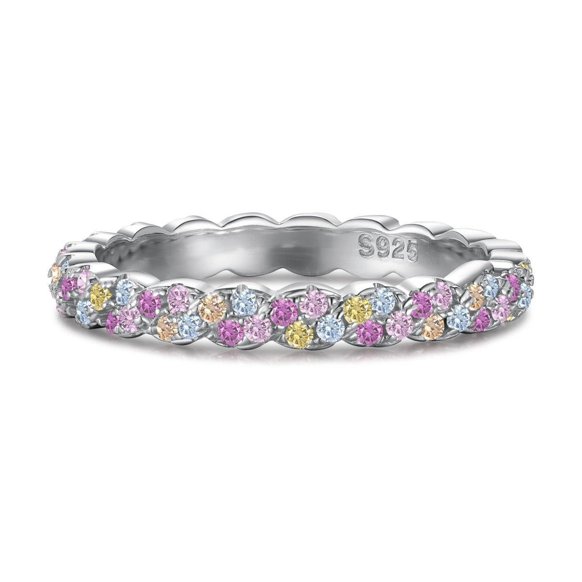 Pomuse Dainty Ebullient Round Cut Daily Ring