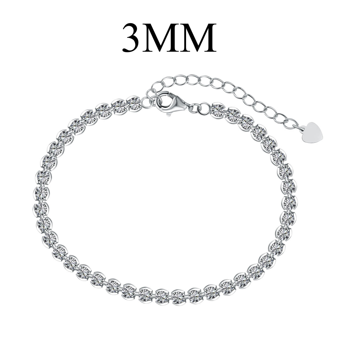 Pomuse Ornate Sparkling Round Cut Daily Bracelet