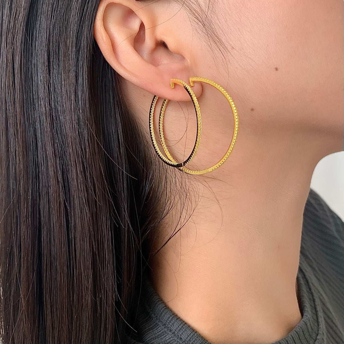 Pomuse Popular Large Hoop Earrings