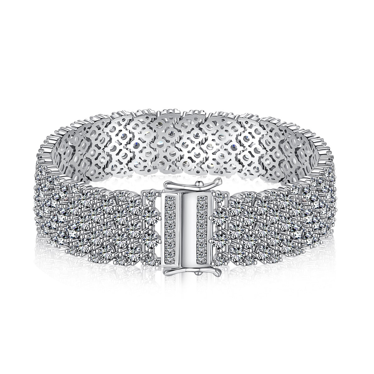 Pomuse Ornate Elegant Round Cut Party Bracelet