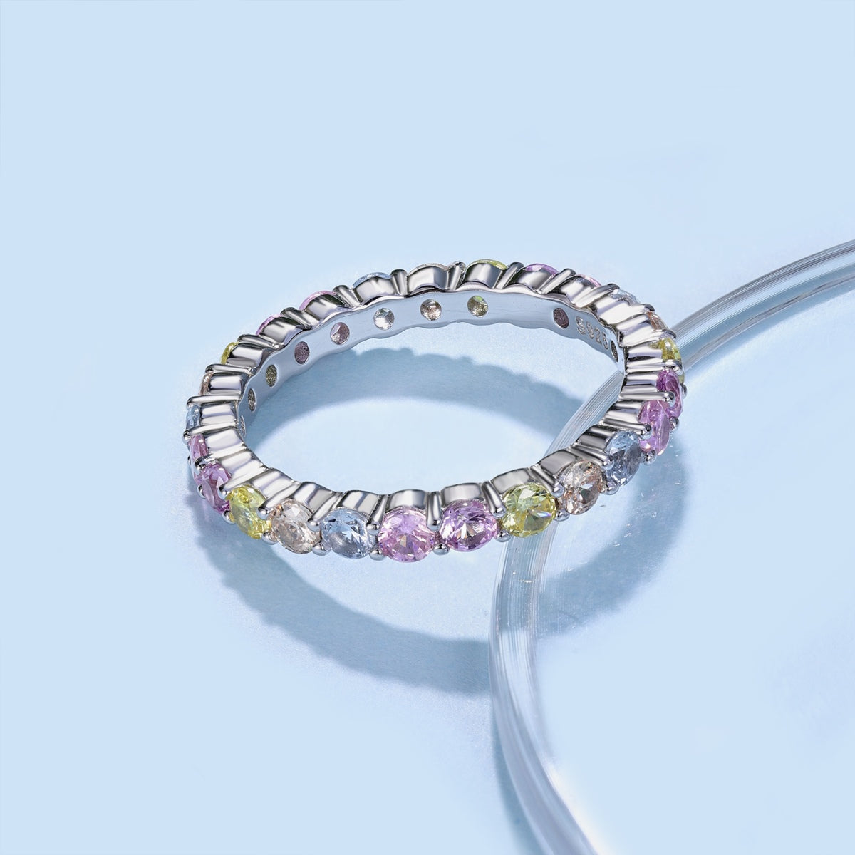 Pomuse Dazzling Resplendent Round Cut Party Ring