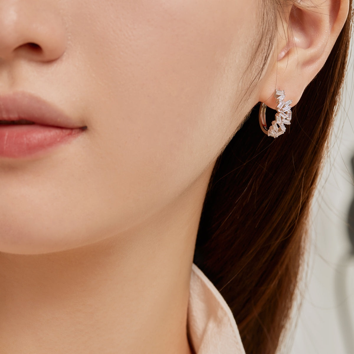 Pomuse Dazzling Colorful Emerald Cut Daily Earrings