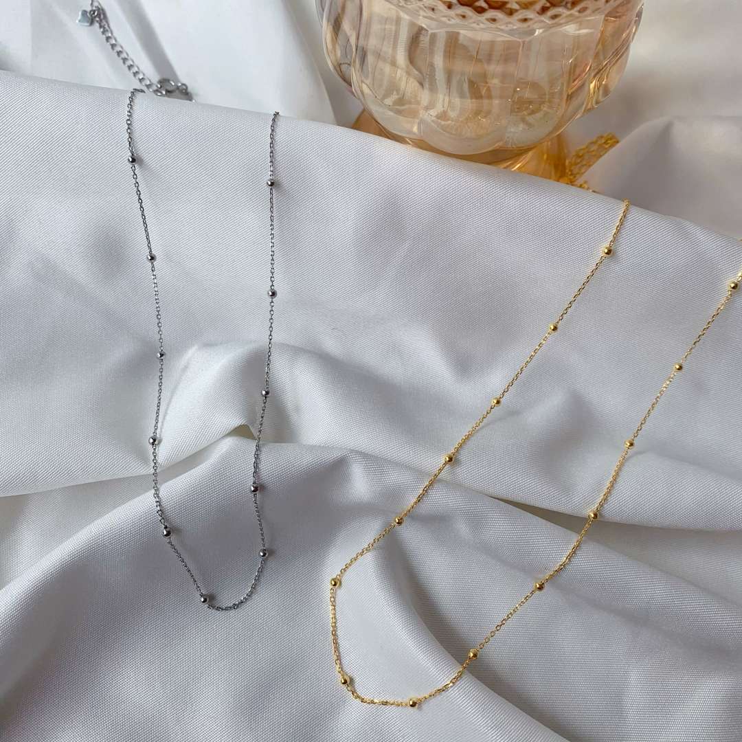 Pomuse Small Bead Clavicle Chain Simple Necklace
