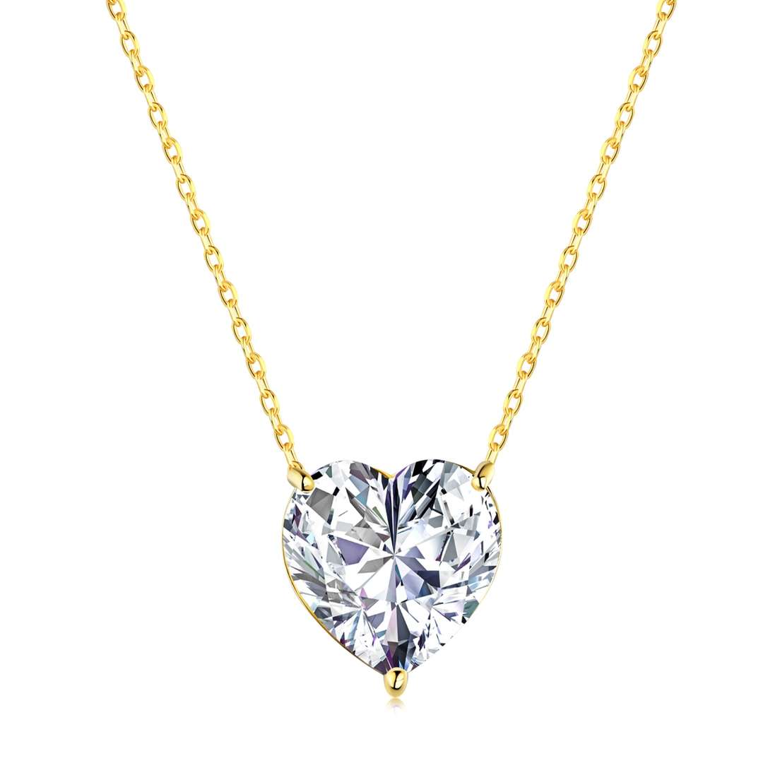 Pomuse 6.0 carat Radiant Heart Shape Necklace