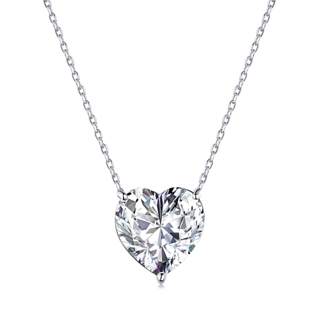 Pomuse 6.0 carat Radiant Heart Shape Necklace