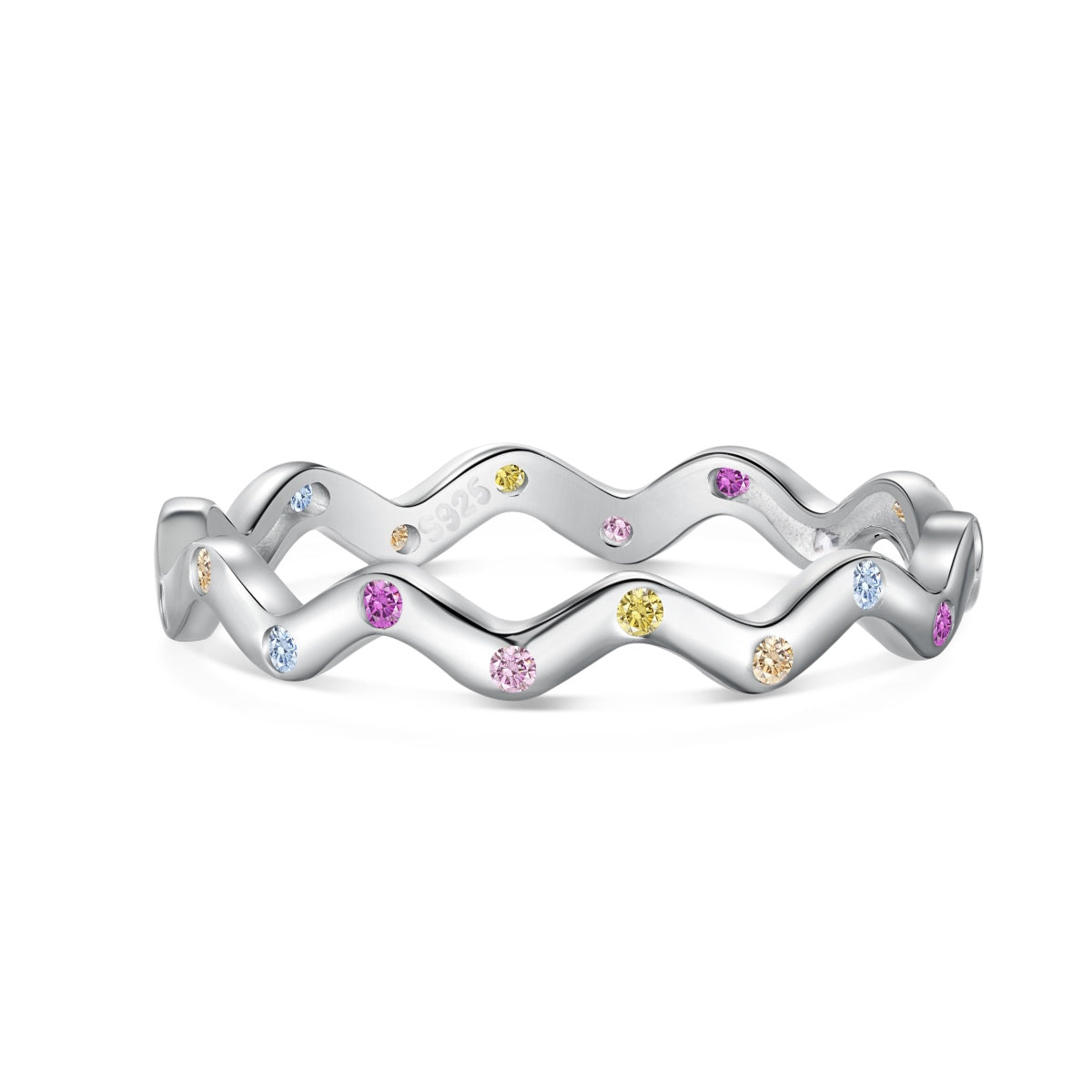 Pomuse Ornate Vibrant Round Cut Daily Ring