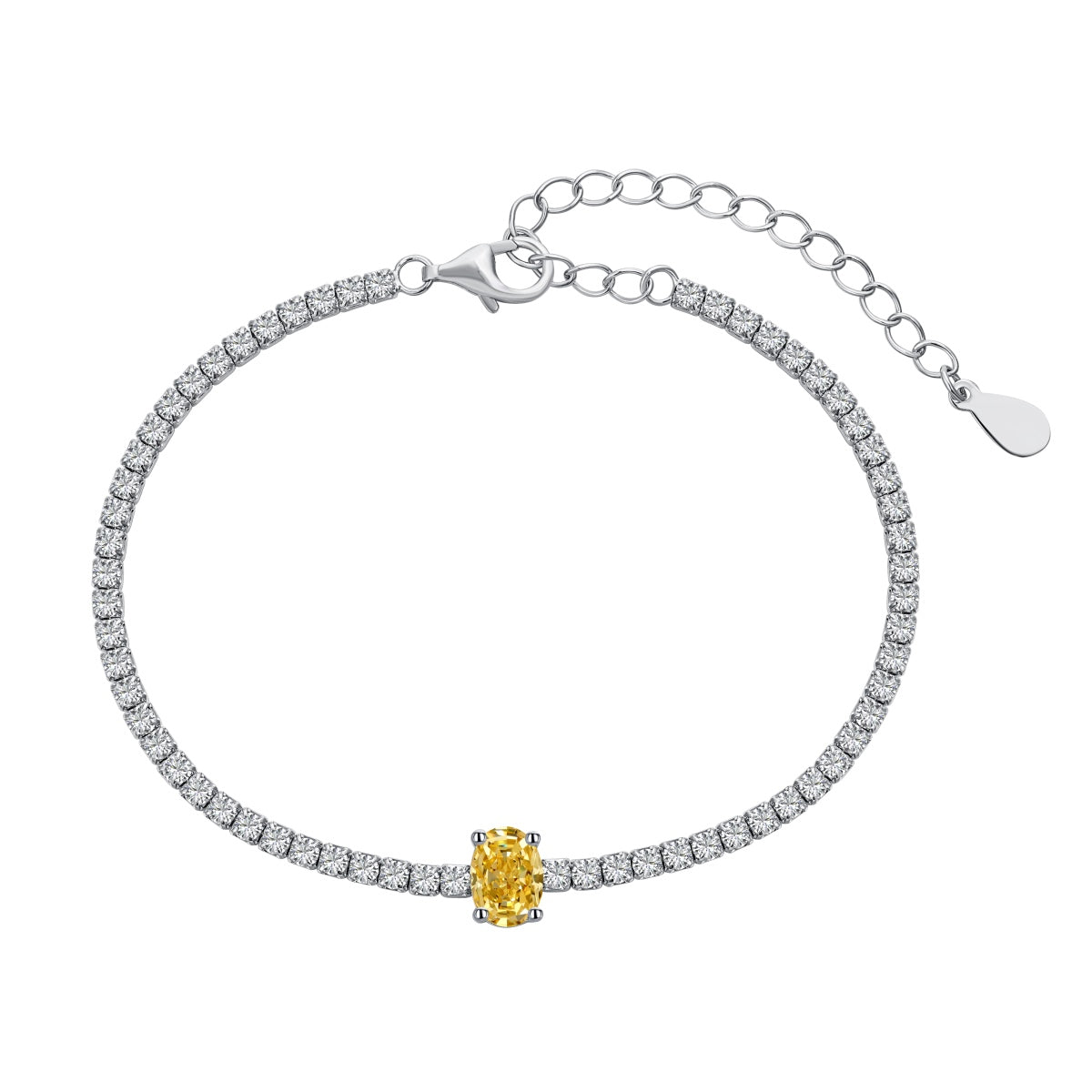 Pomuse 0.75 Carat Exquisite Oval Cut Daily Bracelet