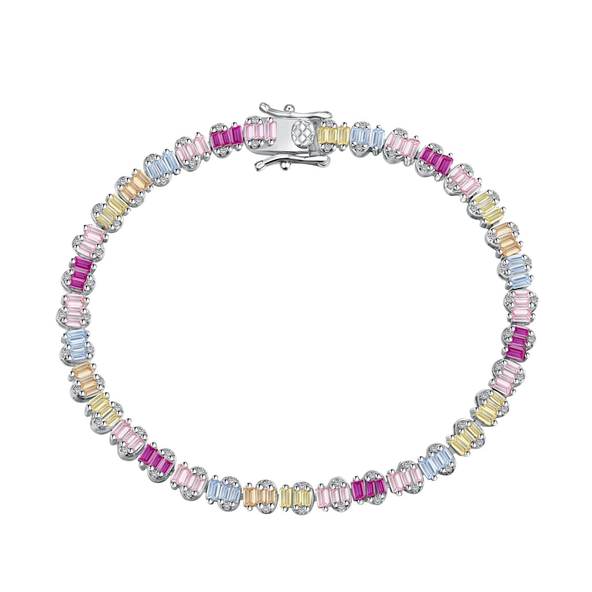 Pomuse Delicate Colorful Emerald Cut Party Bracelet