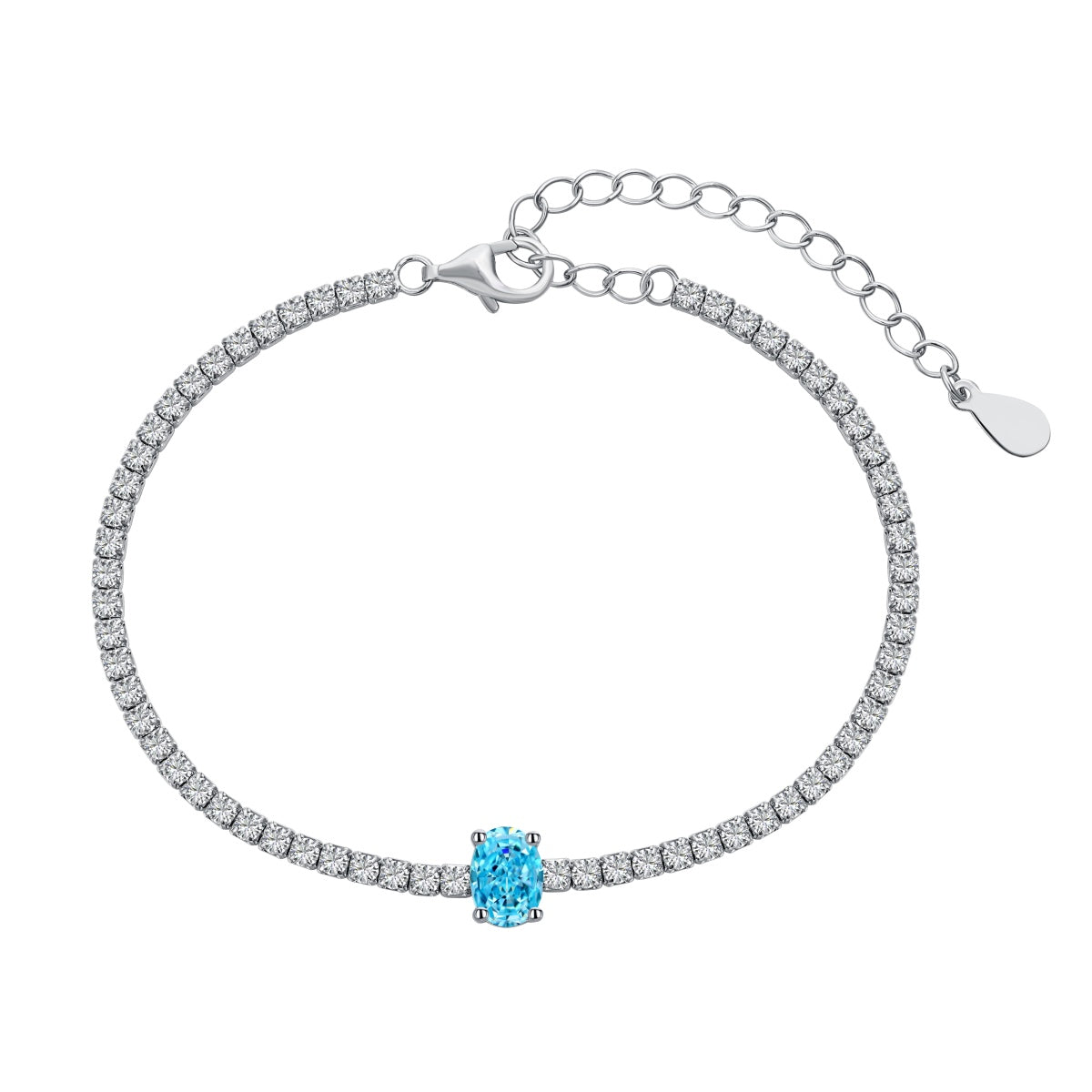 Pomuse 0.75 Carat Exquisite Oval Cut Daily Bracelet