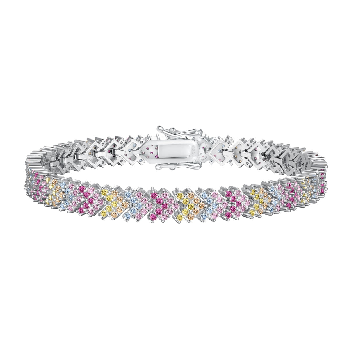 Pomuse Ornate Sparkling Round Cut Party Bracelet