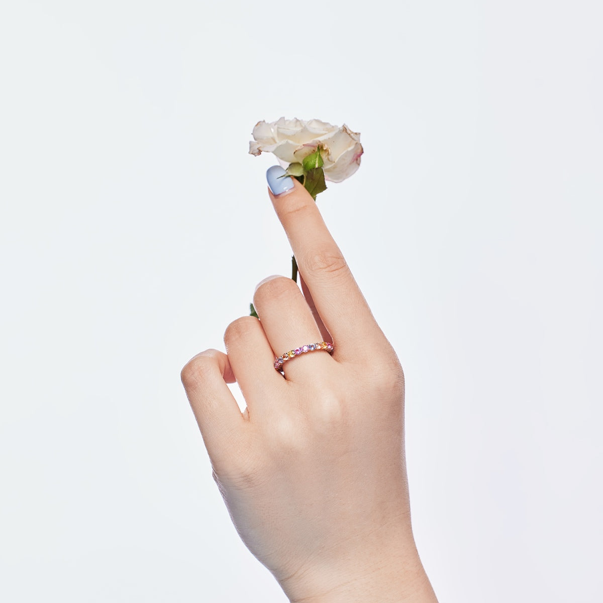 Pomuse Dazzling Resplendent Round Cut Party Ring