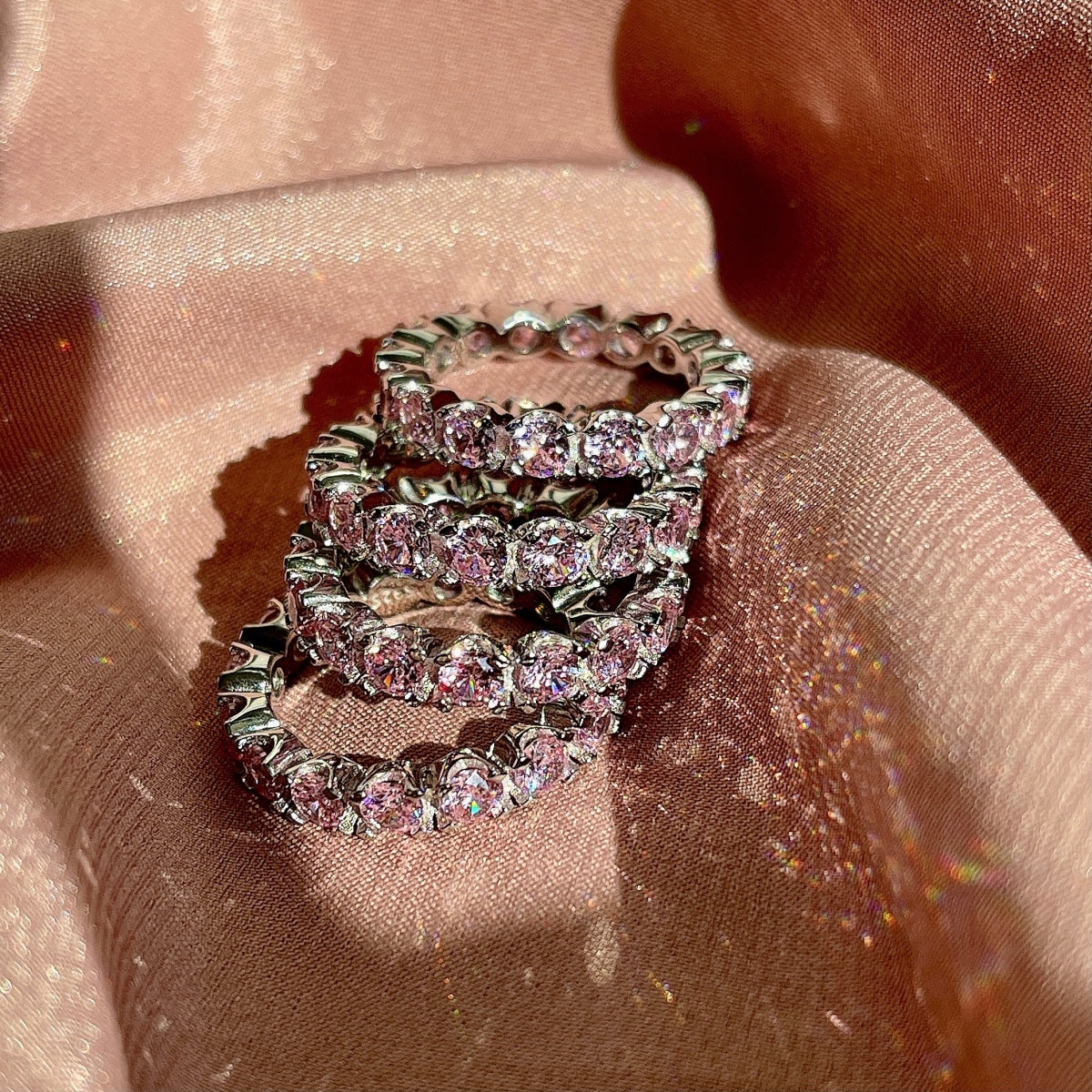 Pomuse Eternity Tennisring mit Rundschliff