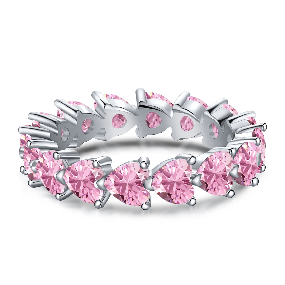 Pomuse 0.25 Carat Radiant Romance Heart Cut Lover Ring