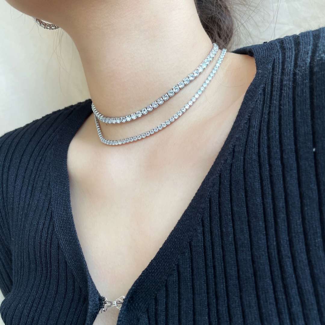 Pomuse – Elegante Tennisketten-Halskette