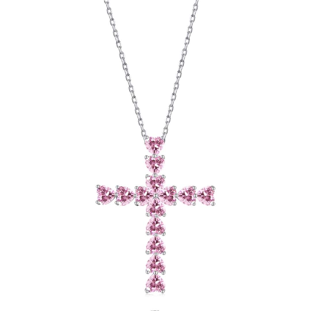 Pomuse Radiant Cross Shape Necklace