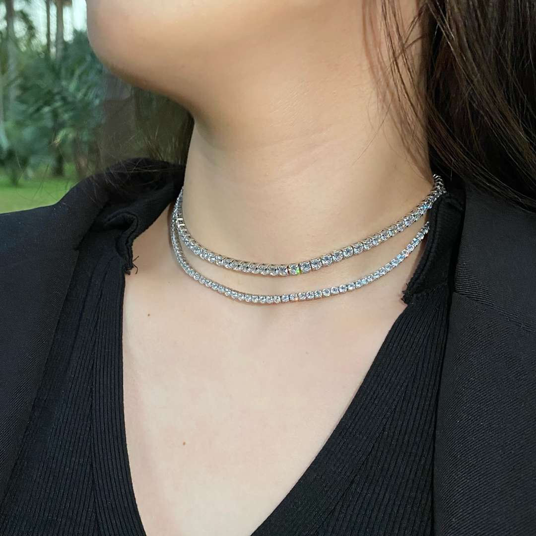 Pomuse – Elegante Tennisketten-Halskette