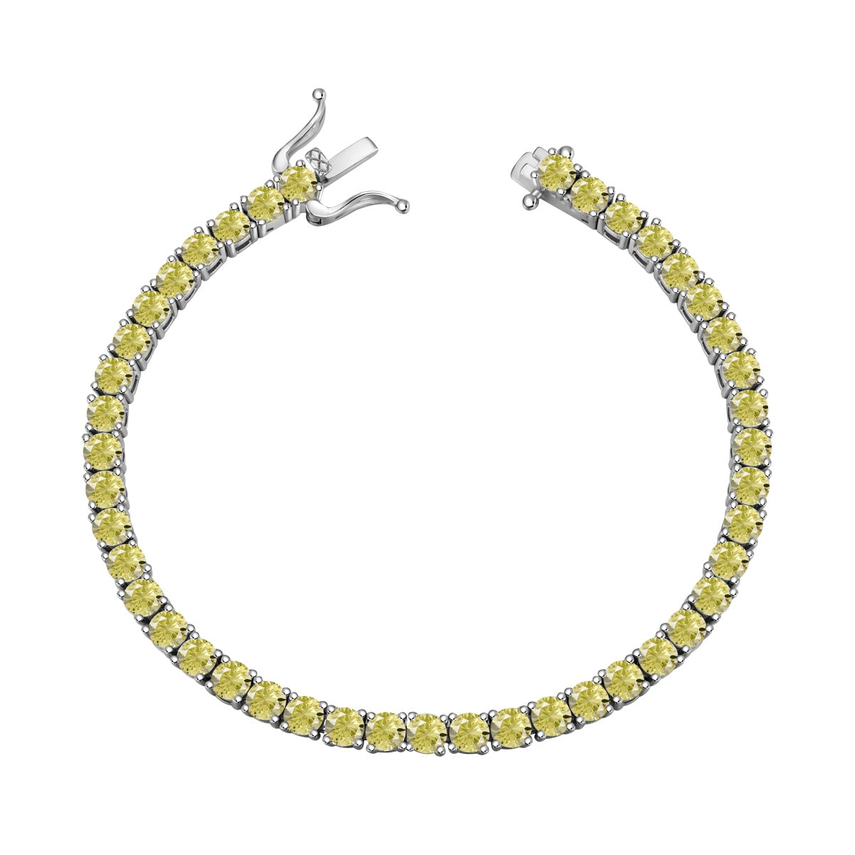 Pomuse Ornate Dazzling Round Cut Tennis Bracelet