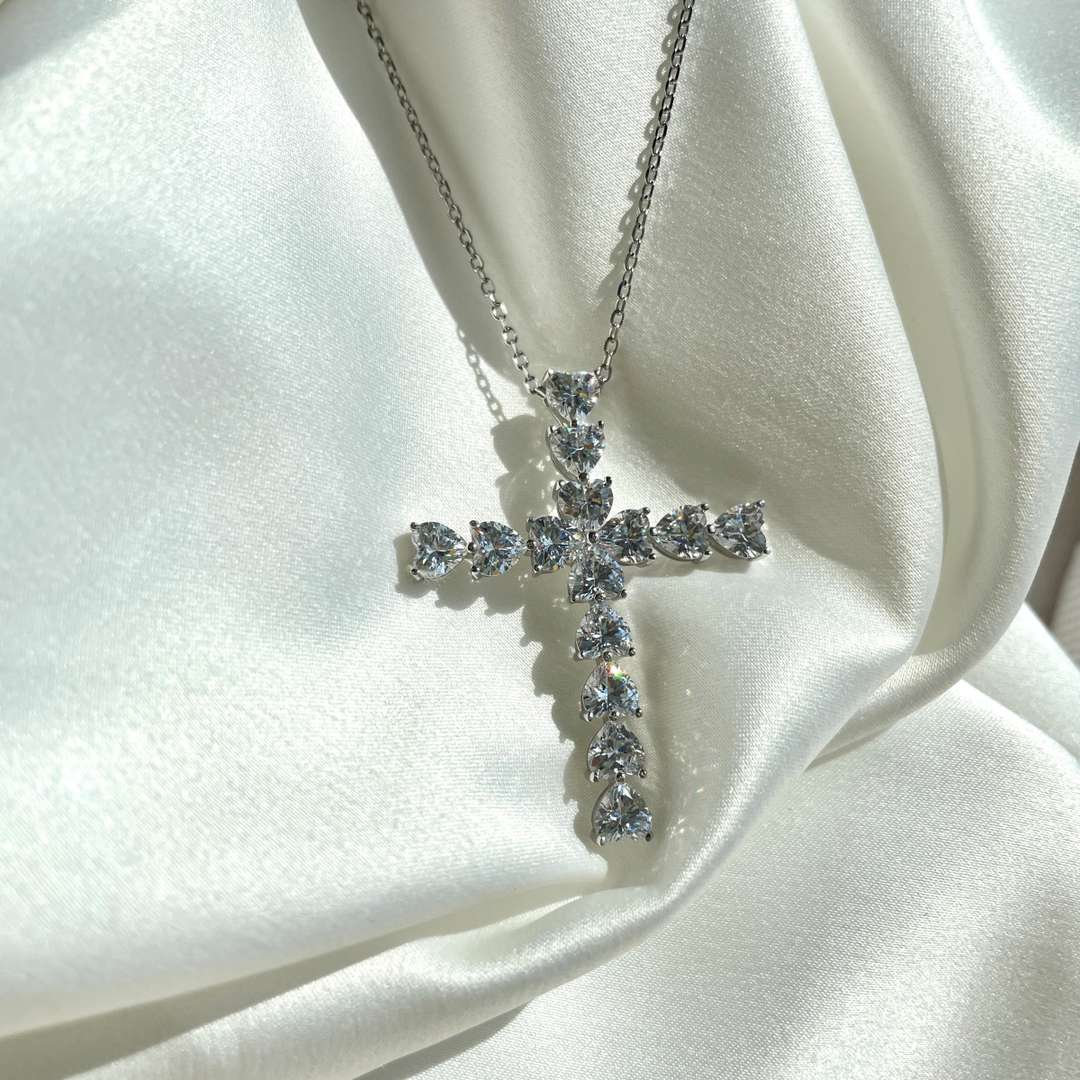 Pomuse Radiant Cross Shape Necklace