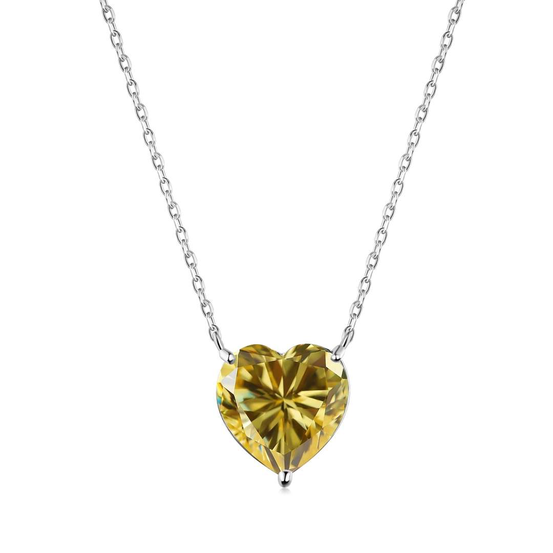 Pomuse 6.0 carat Radiant Heart Shape Necklace