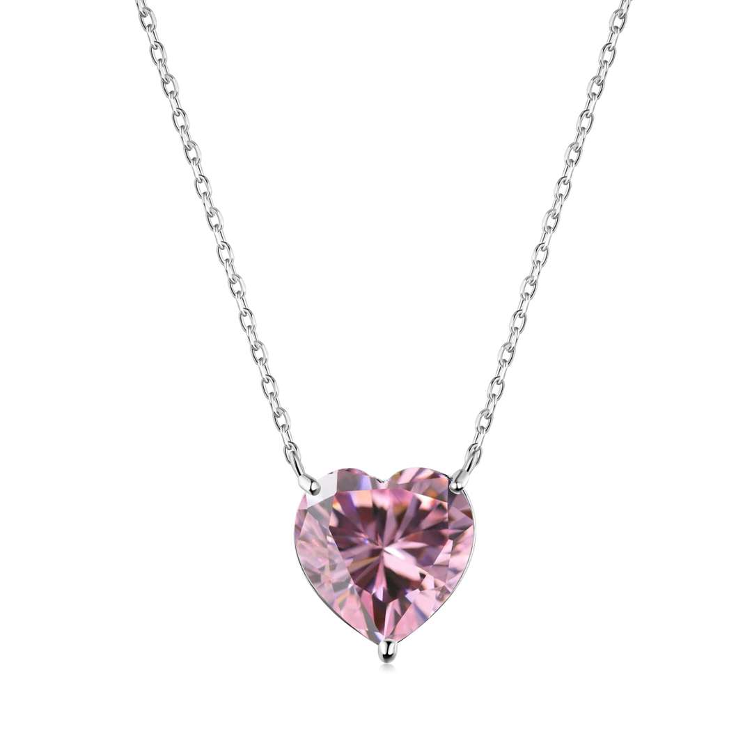 Pomuse 6.0 carat Radiant Heart Shape Necklace