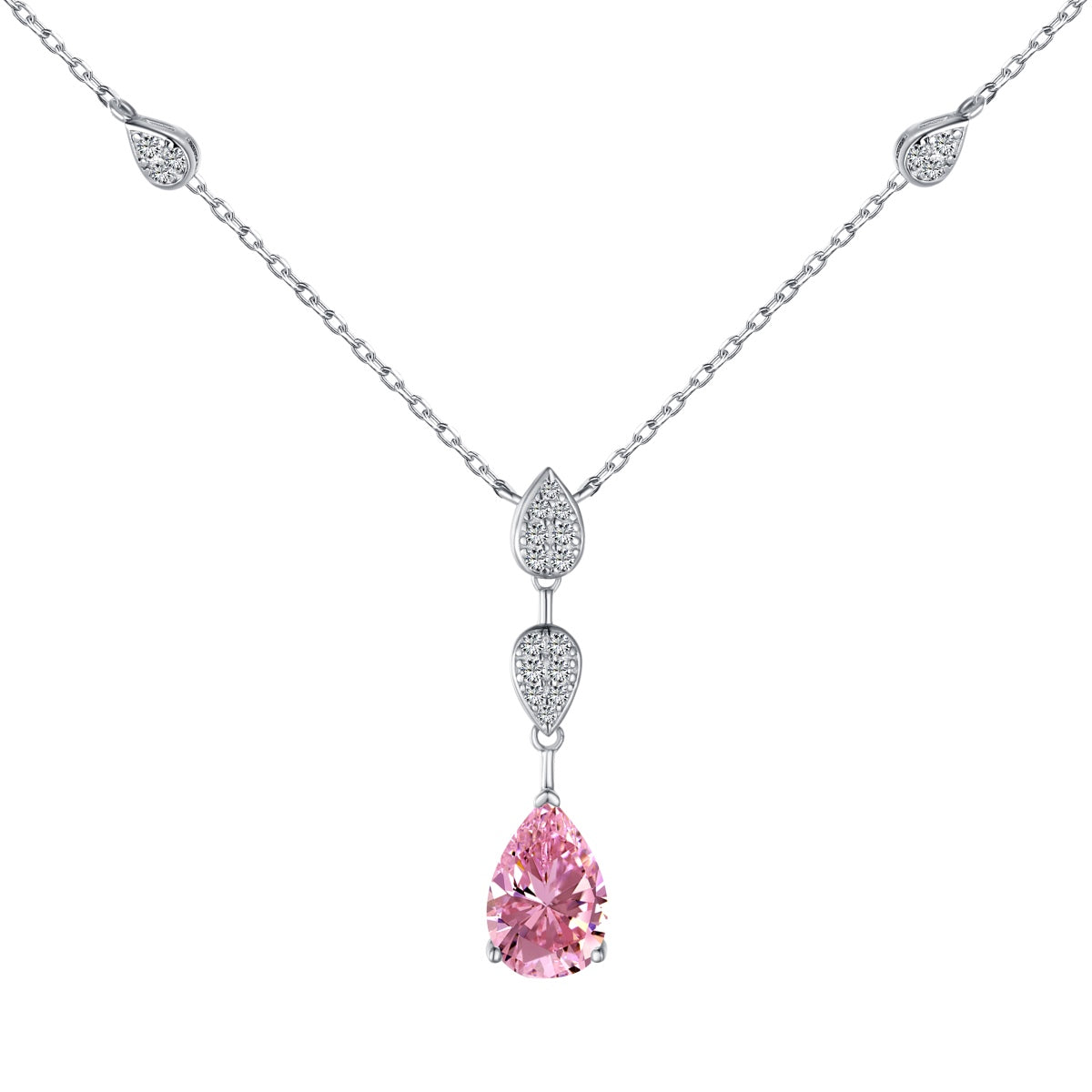 Pomuse Dazzling Pear Cut Necklace