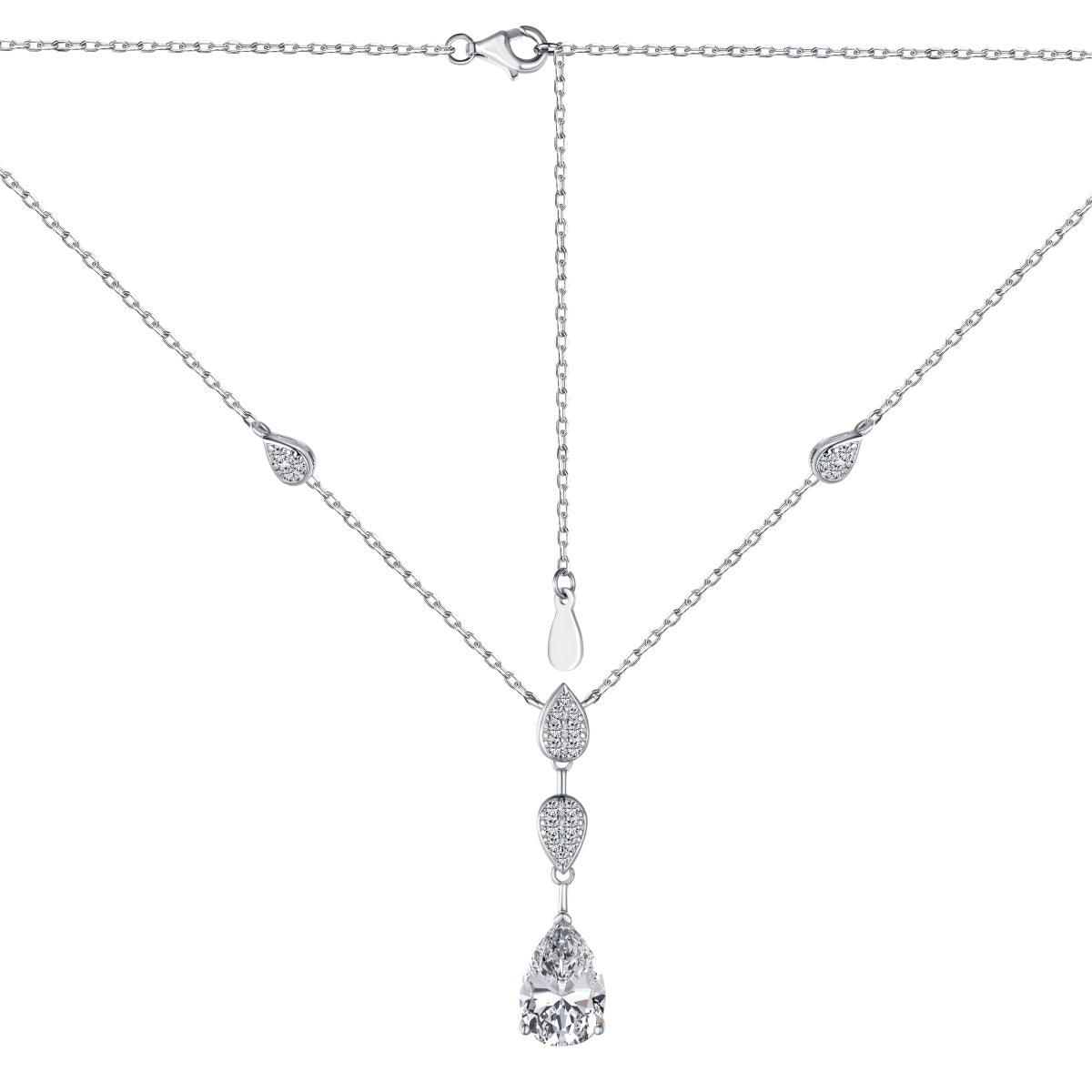 Pomuse Dazzling Pear Cut Necklace