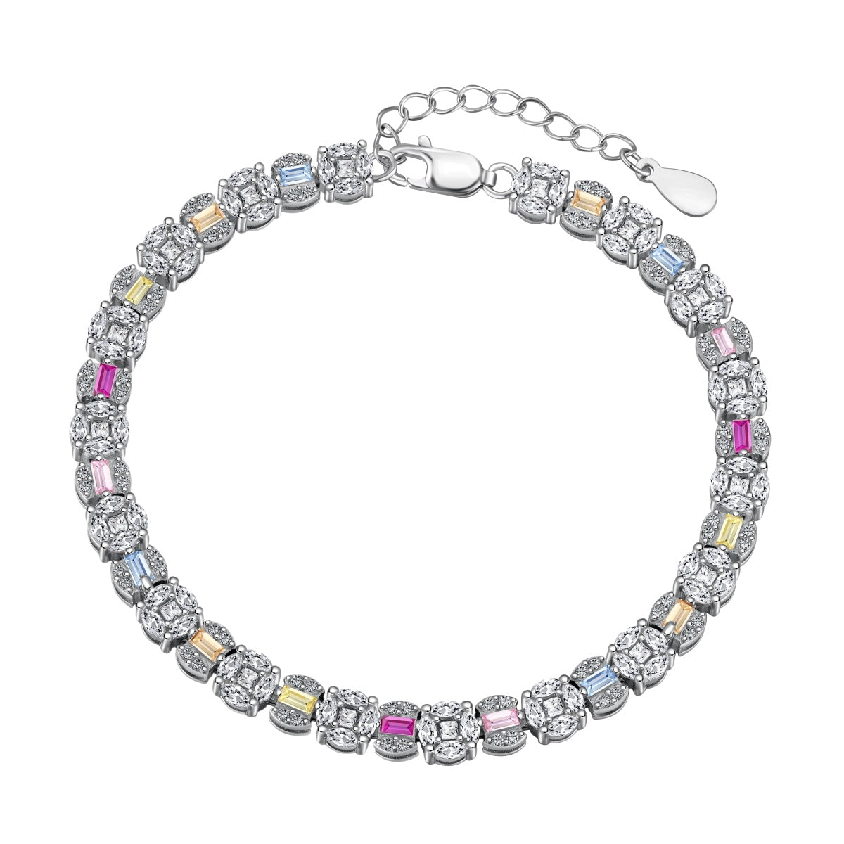 Pomuse Dazzling Radiant Multi Cut Daily Bracelet
