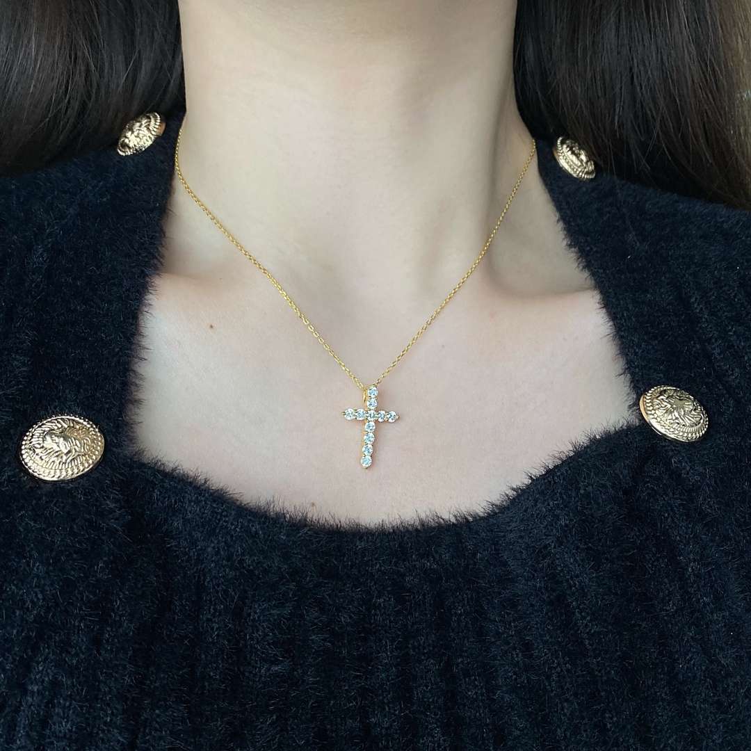 Pomuse Unique Cross Shape Necklace