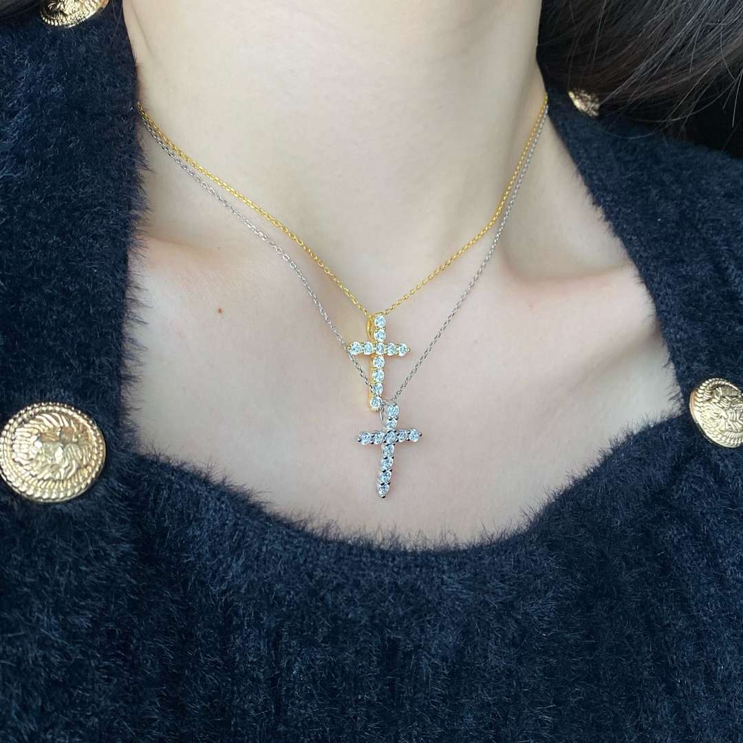 Pomuse Unique Cross Shape Necklace