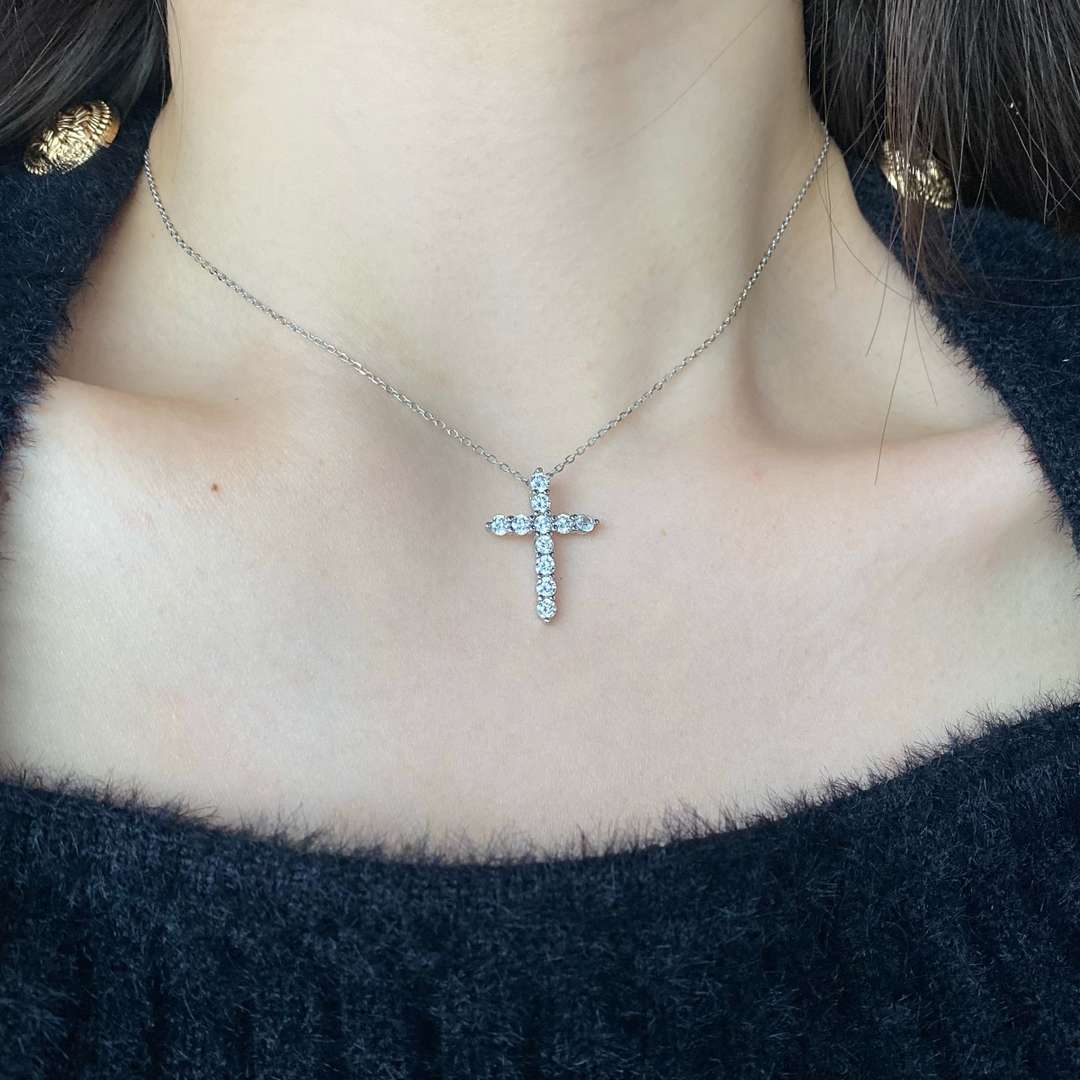 Pomuse Unique Cross Shape Necklace