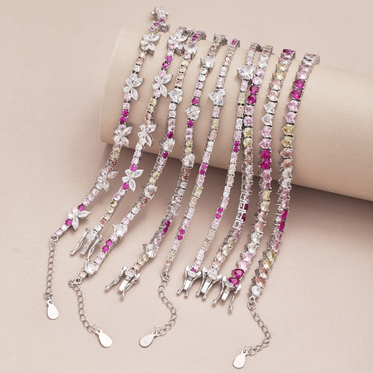 Pomuse Delicate Colorful Emerald Cut Party Bracelet
