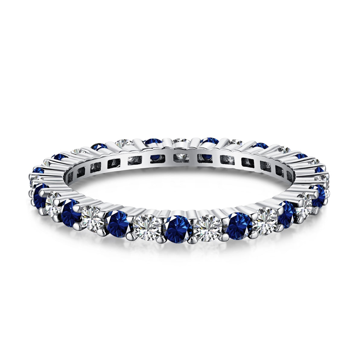 Pomuse – Exquisiter, farbenfroher Tennisring mit Rundschliff