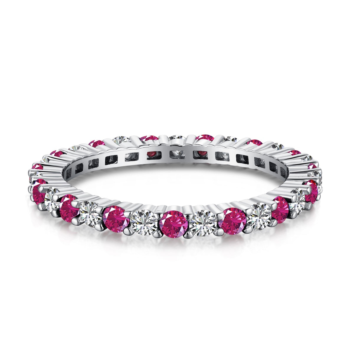 Pomuse – Exquisiter, farbenfroher Tennisring mit Rundschliff