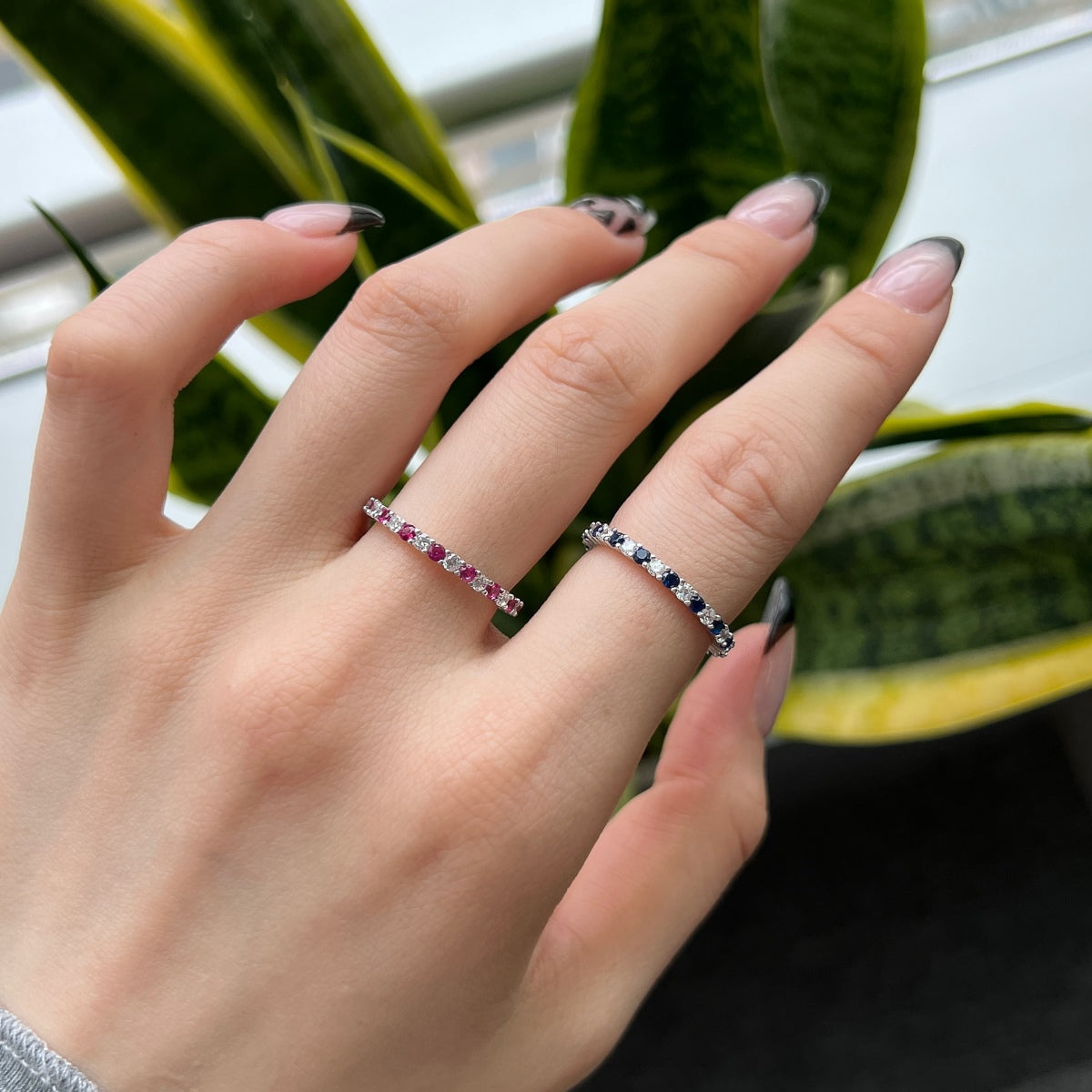 Pomuse – Exquisiter, farbenfroher Tennisring mit Rundschliff