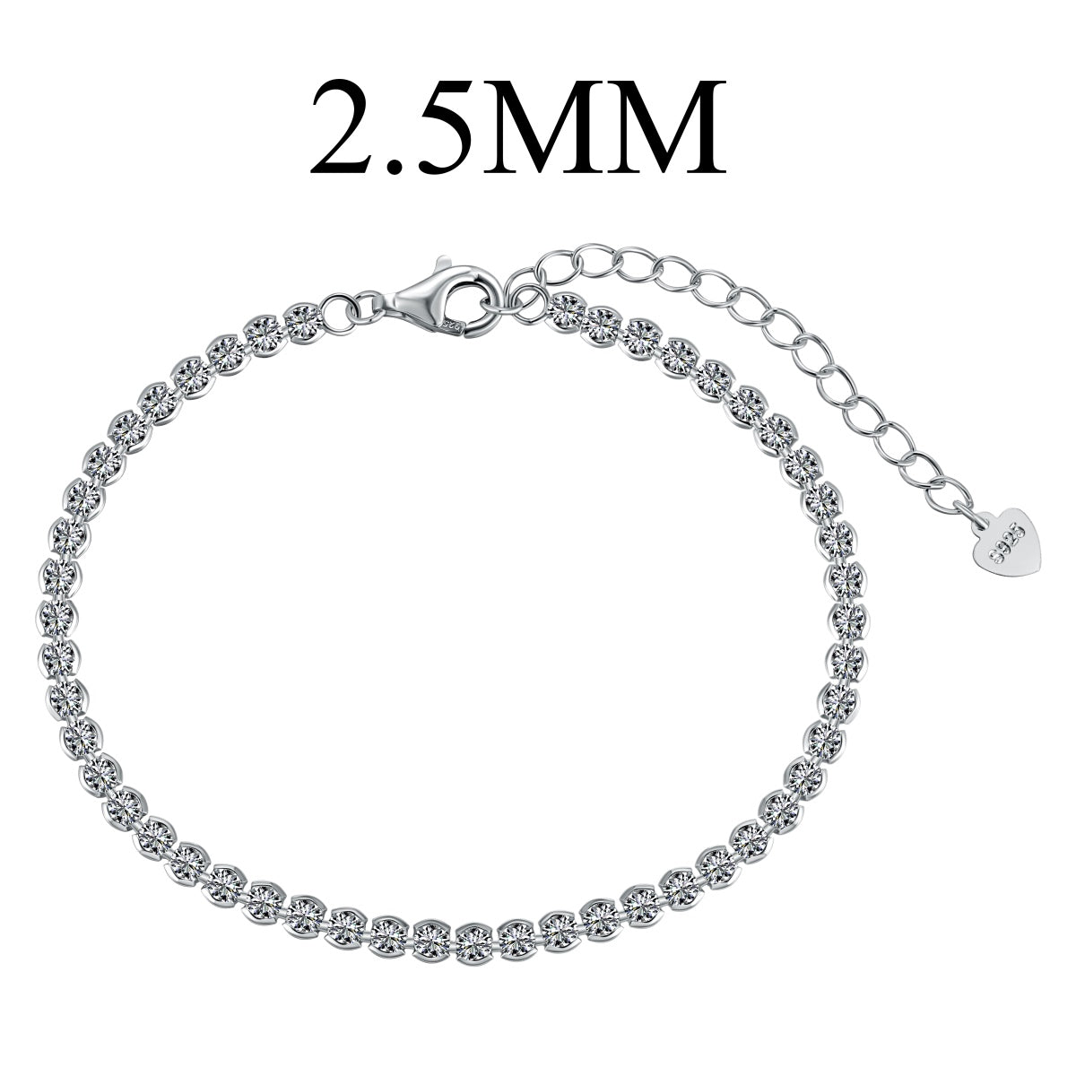 Pomuse Dazzling Sparkling Round Cut Daily Bracelet