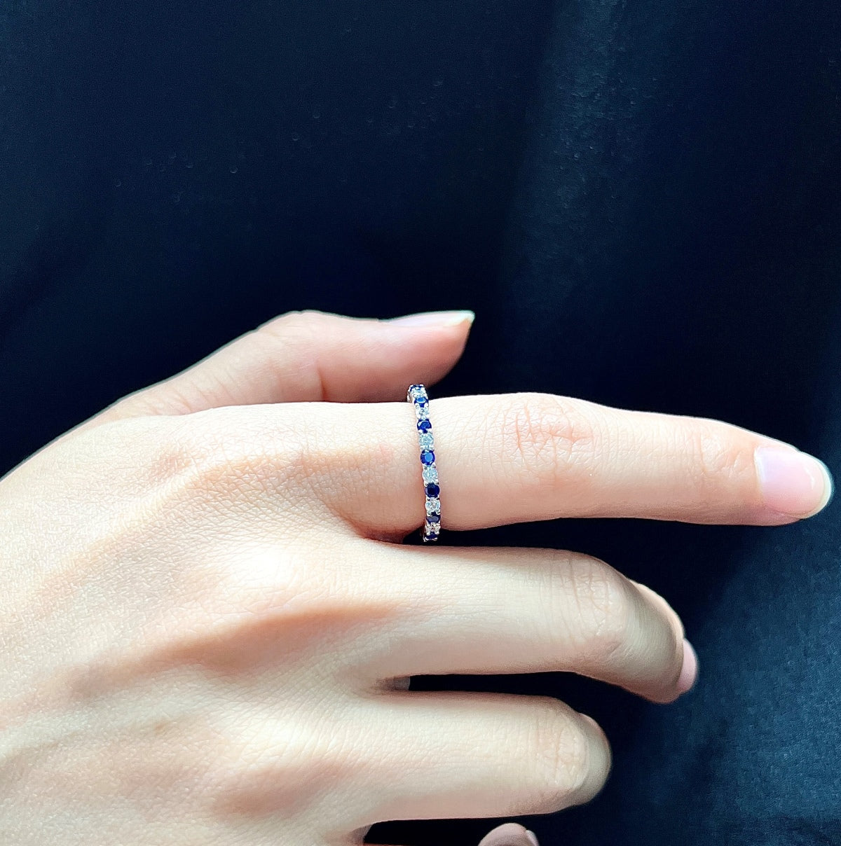 Pomuse – Exquisiter, farbenfroher Tennisring mit Rundschliff