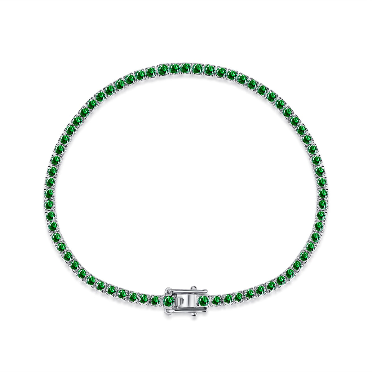 Pomuse Dazzling Colorful Round Cut Daily Bracelet