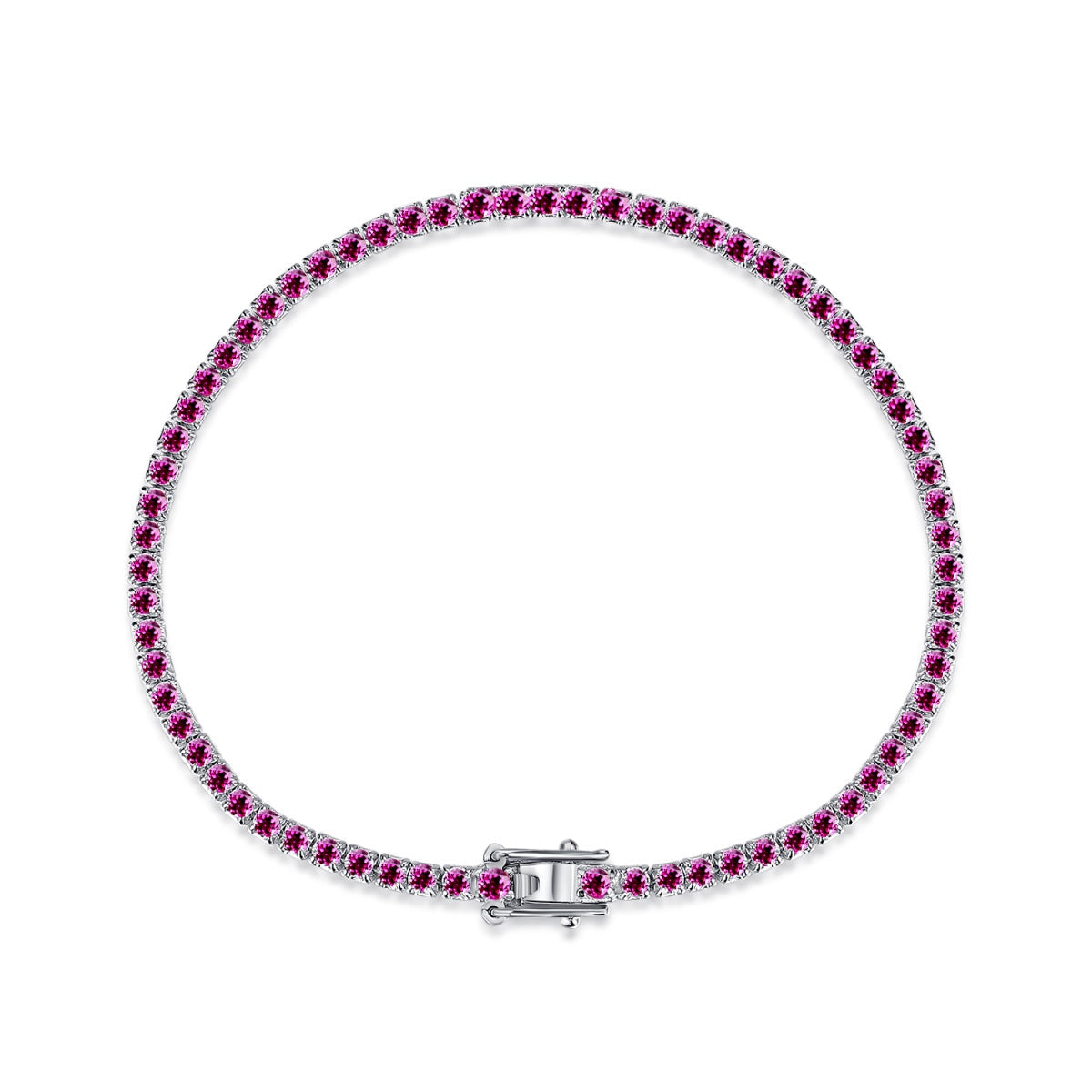 Pomuse Dazzling Colorful Round Cut Daily Bracelet