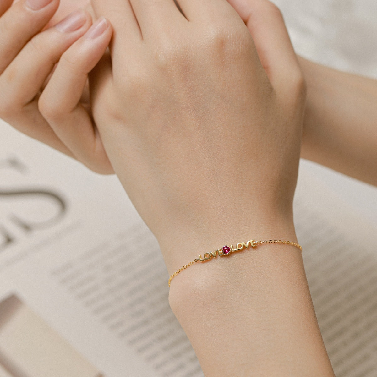 Pomuse Romantic Heart Shape Lover Bracelet