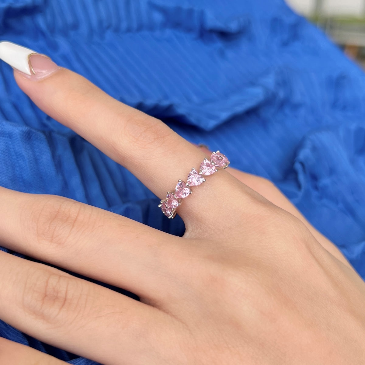 Pomuse 0.25 Carat Radiant Romance Heart Cut Lover Ring
