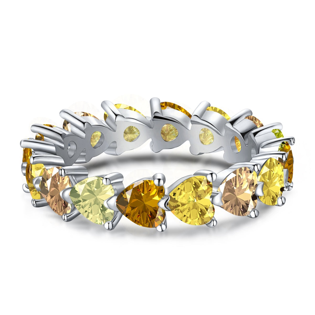 Pomuse 0.25 Carat Radiant Romance Heart Cut Lover Ring