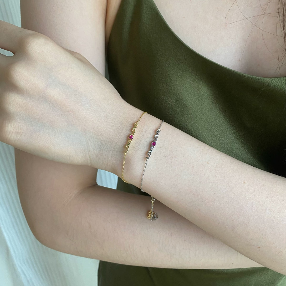 Pomuse Romantic Heart Shape Lover Bracelet
