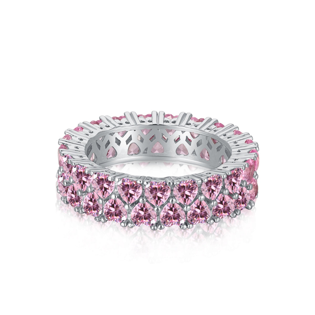 Pomuse Sparkling Full Heart Ring
