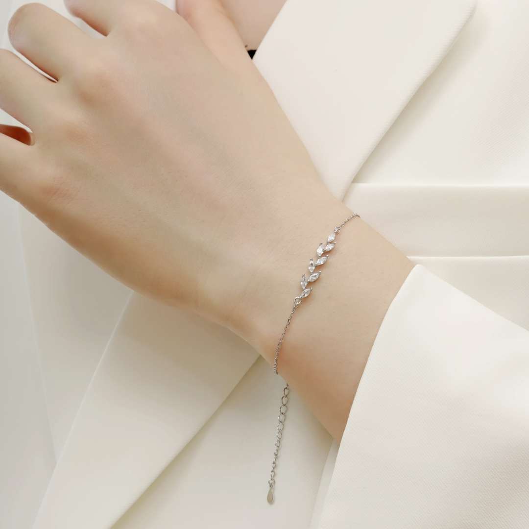 Pomuse Elegantes Armband in Weizenblattform